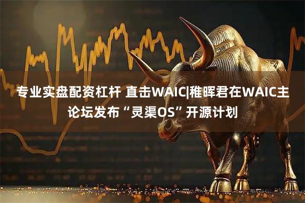 专业实盘配资杠杆 直击WAIC|稚晖君在WAIC主论坛发布“灵渠OS”开源计划